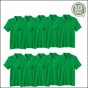 Kelly Green (5-Pack) 8 10-Pack School Uniform Tagless Polo Tshirt for Little Boys & Big Boys